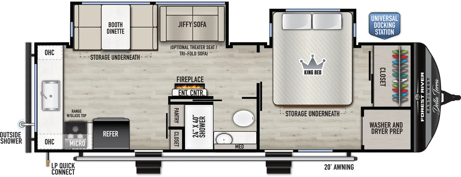 2025 EAST TO WEST RV DELLA TERRA 263RK, , floor-plans-day image number 0